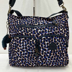 □41−1136 Kipling キプリング レディース 2way ショルダーバッグ トートバッグ 総柄 チャーム付き カジュアル シンプル 斜めがけバッグ