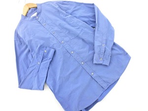 GLOBAL WORK グローバルワーク バンドカラー シャツ sizeS/青 ◇■ ☆ eka7 レディース