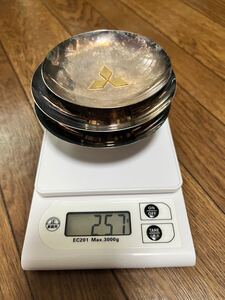 銀盃 銀杯　純銀 純銀刻印 銀 シルバー 総重量約257g 直径約9.0㎝ 10.5㎝ 10.5㎝ 3点セット 酒器 盃 刻印 工芸品 コレクション 刻印あり