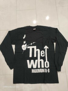  80s ビンテージ 『The who(ザ・フー) / MAXIMUM R&B』ツアーTシャツ 1989年 L ロック ロンT 当時物 レア 新品 即決 デッドストック