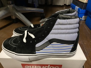 即決！シュプリーム×バンズ×コムデギャルソンシャツ SK8 HI PRO 10.5 ストライプ supreme