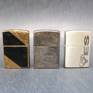 ZIPPO ジッポ キャビン他 3点おまとめ ブランドライター 喫煙具 着火未確認 ◆おたからや【G-B40685】同梱-2