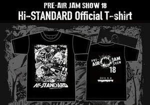 S黒PRE-AIR JAM SHOW 18 Hi-STANDARD会場限定Tシャツpizza of deathハイスタairjamエアジャムwanimaホルモンBRAHMAN ken yokoyama SHADOWS