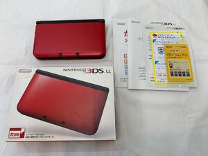 【6HFメ12016D】★1円スタート★Nintendo★ニンテンドー★任天堂★3DSLL★RED×BLACK★通電OK★可動品★本体★ゲーム機★中古★現状品