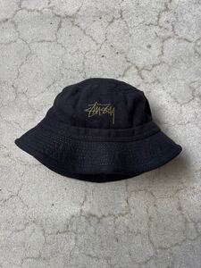 激レア スペシャル 80s USA製 OLD STUSSY ステューシー ウール生地 バケットハット 黒タグ 白タグ キャップ 帽子 vintage ビンテージ