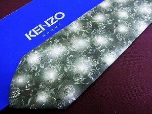 ♪7645C♪良品【花 植物 柄】ケンゾー【KENZO】ネクタイ