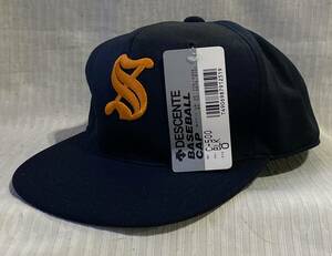 野球キャップ キャップ 帽子 デサント/DESCENTE Oサイズ 約58cm ブラック色 ○○未使用品