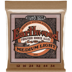 ERNIE BALL アコギ弦 フォスファーブロンズ EARTHWOOD 2146　MEDIUM LIGHT ゲージ 12-54 買いだおれ