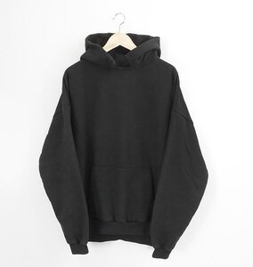 FEAR OF GOD ◆ オーバーサイズ スウェット フーディー 黒 Mサイズ *ロゴ入り ラバータグ* USA製 パーカ フィアーオブゴッド ◆ZZ4