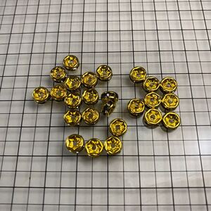 ロンデル ② 6mm 25個 ゴールド×焦茶グレー 未使用 ハンドメイド アクセサリー ブレスレット パワーストーン Handmade accessories parts