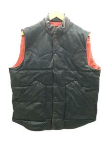 RRL◆ダウンベスト/L/レザー/BRW/LEATHER DOWN VEST