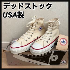 ★デッドストック 箱付き USA製 90年代 CONVERSE オールスター ハイカット UK3 コンバース 22cm deadstock チャックテイラー アメリカ製