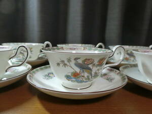 ■得々■WEDGWOOD/ウェッジウッド/クタニクレーン/KUTANI CRANE /珈琲カップ＆ソーサー　６客セット/食-37 // 