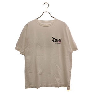 ユニフォームエクスペリメント×フラグメントデザイン バック ロゴ プリント 半袖カットソー Tシャツ UE‐230004