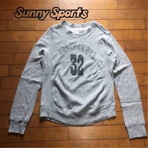 ★【 Sunny Sports 】★ 薄手 リバースウィーブ プリント スエットクルー トレーナー★サイズM ★i-251