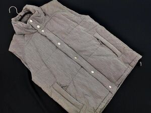 A.P.C. アーペーセー ストライプ 中綿ベスト sizeS/白ｘ黒 ◇■ ☆ eib0 メンズ