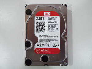 206時間 送料無料 WD RED Western Digital HDD WD20EFRX 2TB 3.5インチ SerialATA 内蔵ハードディスク ハードディスク ①