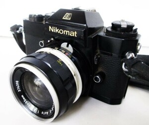 B■ジャンク■Nikomat EL カメラ ボディ / Nikon ニコン NIKKOR-S Auto 35mm F2.8 非Ai レンズ■