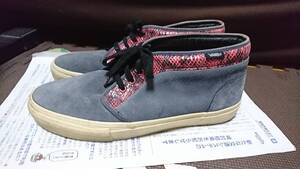 SUPREME　×　VANS　CHUKKA　BOOT　snake　シュプリーム　ヴァンズ　チャッカ　スネーク　紺赤　ネイビーレッド　30ｃｍ