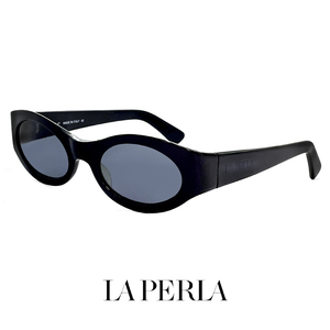 新品 La Perla ラペルラ サングラス spe003 700 オーバル 型 レディース メンズ ユニセックスモデル フレーム イタリア製 ブラック