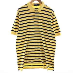 古着 ラルフローレン Ralph Lauren POLO by Ralph Lauren 半袖 ボーダー ポロシャツ メンズXL /eaa382522