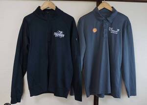 ■2枚セット■海外M　日本L■Thunder Sport-Tek1/4 ZIP スポーツスウエットウェア &Shell V-Power 長袖ポロシャツ■アメリカ　ファッション