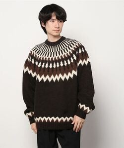 「BEAMS」 長袖ニット SMALL ブラウン メンズ