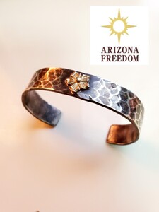 【アリゾナフリーダム】ARIZONAFREEDOM フルカスタムオーダー品フラワー槌目バングル 