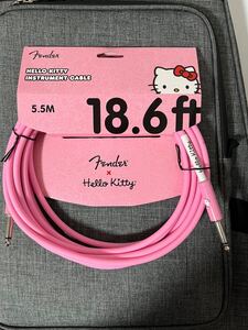 Fender x Hello Kitty Pink Original Cable 18.6 ハローキティ ギターベース用ケーブル