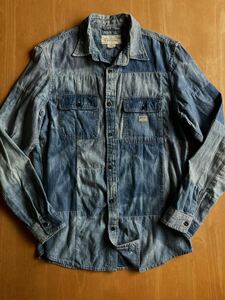 Denim & Supply パッチワークデニムシャツ M 傑作 ラルフローレン RRL（ ビンテージジャケット