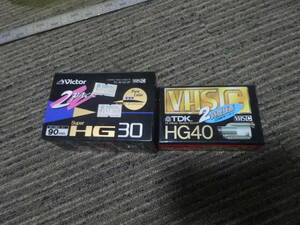 【未使用品】ビクター HG 30VHS-C ２本　TDK HG40 VHS-C １本ビデオテープ 3本セット【送料無料】