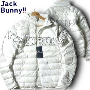 新品 Jack Bunny!! ジャックバニー パーリーゲイツ 定価2.7万 撥水防寒保温 ビッグロゴ ハイネック 中綿ジャケット ブルゾン 4 M ◆B4725