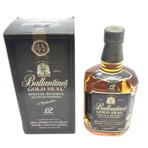 【未開栓】#12388 Ballantines GOLD SEAL バランタイン ゴールドシール 12年 スコッチ ウイスキー お酒 古酒 古ラベル 酒 箱付