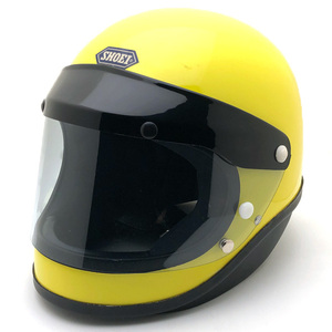 送料無料 Dead Stock 新品 箱 純正シールド付 SHOEI S-20 YELLOW 58cm/ショウエイs20黄色イエロービンテージヘルメット国産旧車族ヘル70s