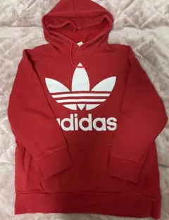 adidas 赤 パーカー ビッグロゴ