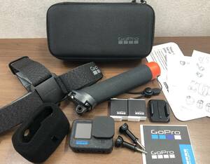 【送料無料】GoPro HERO12 BLACK アクセサリーセット[本体/バッテリーx2/ハンドラー/ヘッドストラップetc..] ゴープロ 動作確認済 状態良好