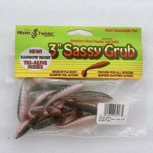 未使用品 Sassy Grub ワーム 10個入り ソフトベイト シャッドテールワーム