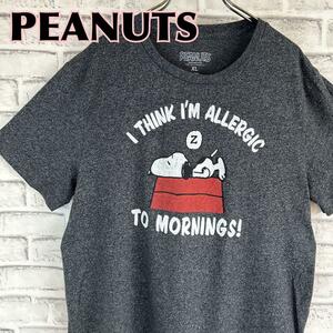 PEANUTS ピーナッツ スヌーピー 居眠り キャラ Tシャツ 半袖 輸入品 春服 夏服 海外古着 プリント ゆったり キャラクター アニメ テレビ