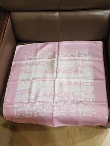 LANCEL ハンカチ　ランセル　ピンク　シルク　イタリア製　スカーフ ミニスカーフ ロゴ
