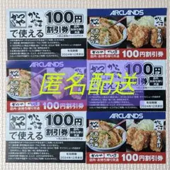 かつや　からやま　100円割引券✕6枚