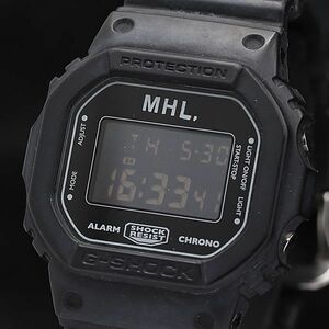 1円 保/箱付 稼働 カシオ G-SHOCK QZ DW-5600VT MHL QZ マーガレットハウエル コラボ デジタル文字盤 メンズ腕時計 KMR 0506000 5ERT