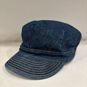 日本製 EVISU エヴィス インディゴ デニム ワーク キャップ WORK CAP 帽子 62cm 濃紺 MADE IN JAPAN