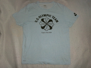 ★NIKE Eugene 2008 U.S.OLYMPIC TEAM Tシャツ L ナイキ NIKE FIT ユージーン 2008 U.S.オリンピックチーム 風車デザイン T サックス