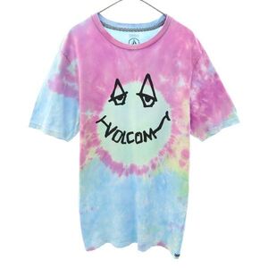 ボルコム 総柄 半袖 Tシャツ S/P ブルー系 VOLCOM メンズ