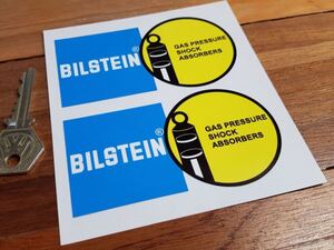 即納 ビルシュタイン BILSTEIN ショックアブソーバー 100mm x 50mm 2枚セット ステッカー 《送料無料》