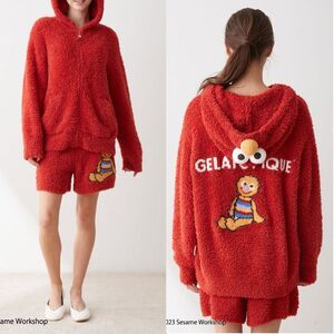 ※gelatopique×SESAME STREET/ジェラートピケ×セサミストリート/エルモパーカ&ショートパンツセット/上下セット/エルモ/ルームウェア