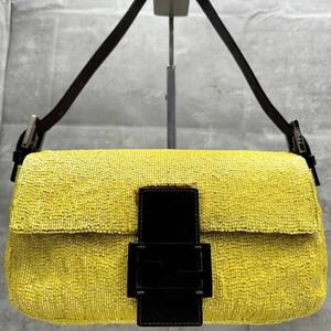 1円■究極の1品■ フェンディ FENDI ショルダーバッグ ハンドバッグ アクセサリーポーチ マンマバケット ビーズ FFロゴ 金具