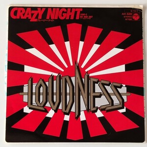 【ステッカージャケット/7inch】LOUDNESS/CRAZY NIGHT(AH-528)ラウドネス/クレイジー・ナイト/高崎晃/樋口宗孝/二井原 実/ジャパメタ/EP