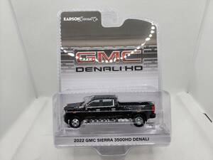 GREENLiGHT グリーンライト 1/64 KARSONDIECAST限定 2022 GMC SIERRA 3500HD DENALI Black (未開封、現状渡し)