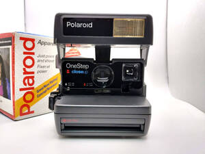 ☆美品！POLAROID ポラロイドカメラ　ONESTEP CLOSEUP インスタントフィルム 600 イギリス製 1990年代 元箱、説明書付き　動作未確認